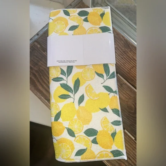 Printed Kitchen Microfiber Drying Mat, 16" x 18", YELLOW LEMONS, Market Square - Picture 5 of 6